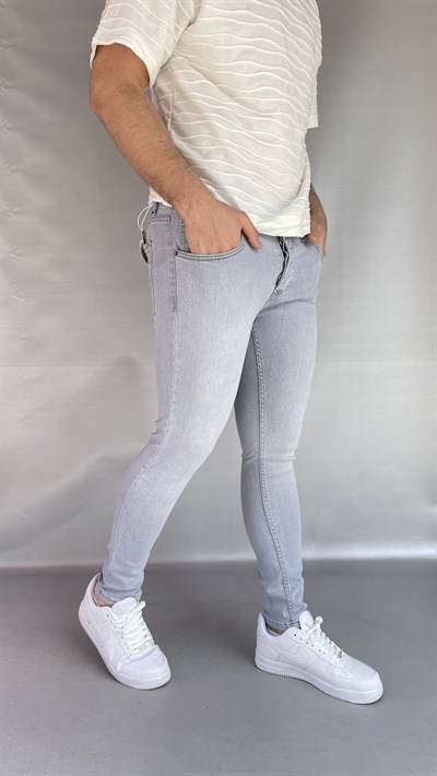 Açık Gri Skinny Jean