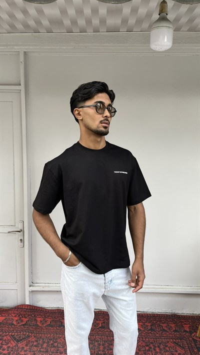 Essential Oversize Siyah T-Shirt