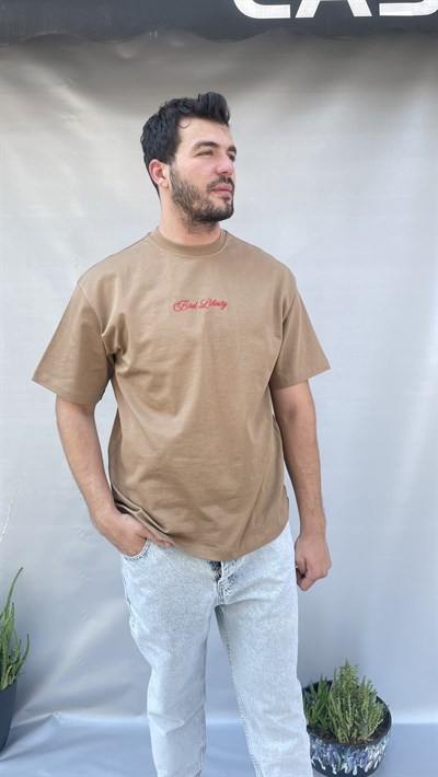 Bird Sırt Nakış Baskılı Oversize T-shirt