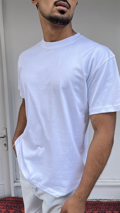 Wong Basic Oversize Beyaz T-Shirt