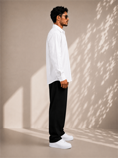 Beyaz Oversize Erkek Gömlek – Premium Rahat Kalıp