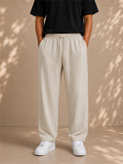 Taş Keten Relax Fit Lastikli Bel Erkek Pantolon