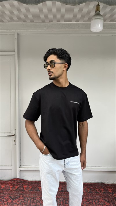Essential Oversize Siyah T-Shirt