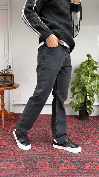 Difransel Baggy Yıkanmış Siyah