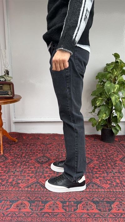 Difransel Baggy Yıkanmış Siyah