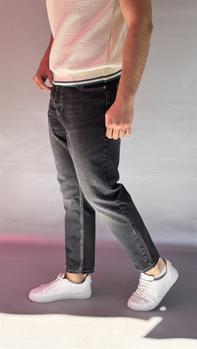 Dikiş Detay Yıkamalı Boyfriend Pantolon