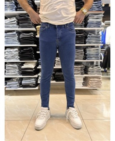 Düz Mavi Skinny Fit Jean 431CslKe