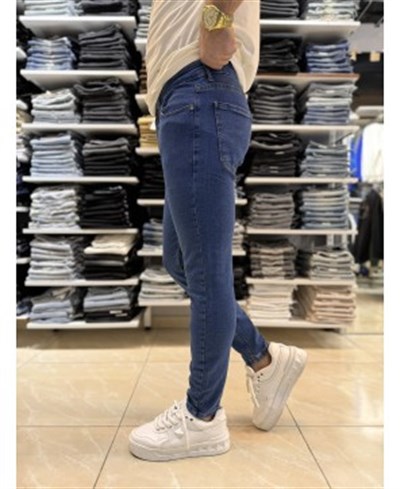 Düz Mavi Skinny Fit Jean 431CslKe