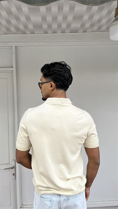 Monarch Bej Premium Polo Triko Tişört