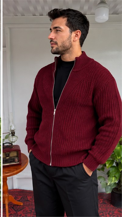 Örgü Fermuarlı Hırka 