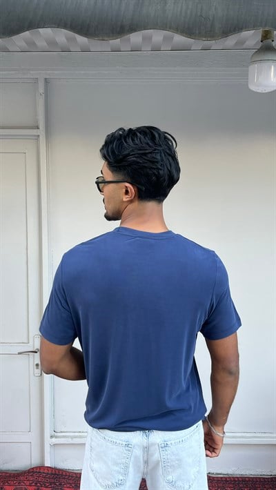 Lacivert Atlas Premium Basic Tişört
