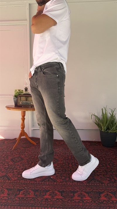 Füme Yıkamalı Regular Jean
