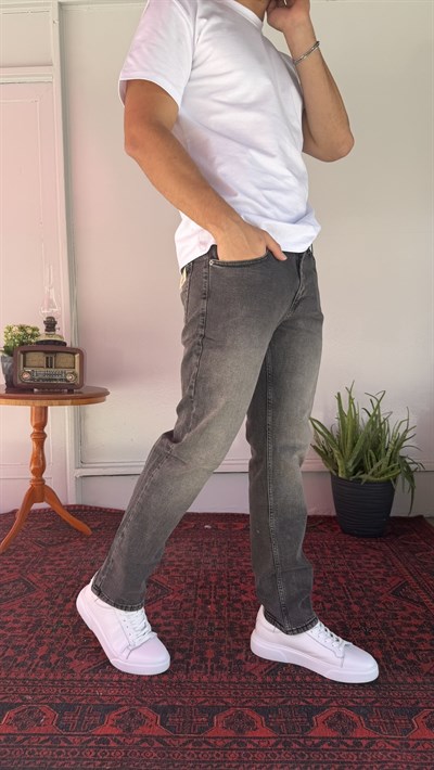 Füme Yıkamalı Regular Jean