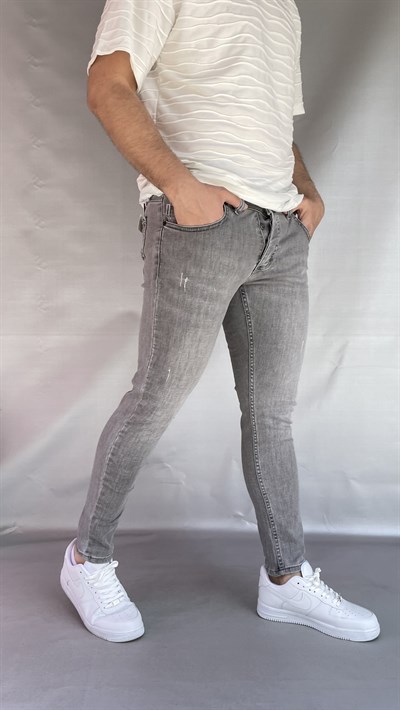 Gri Tırnaklı Skinny Jean