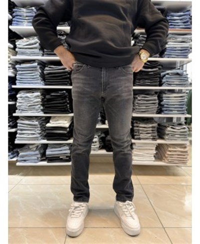 Gri Yıkamalı Slim Fit Jean 126CslMa