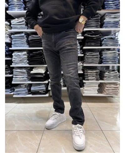 Gri Yıkamalı Slim Fit Jean 126CslMa
