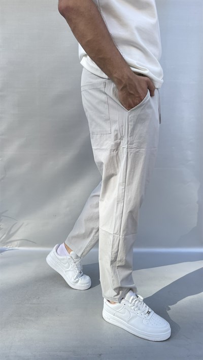 Havuç Kesim Likralı  Paraşüt Jogger