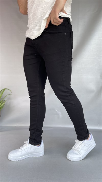 Hendricks Düz Siyah Skinny Jean