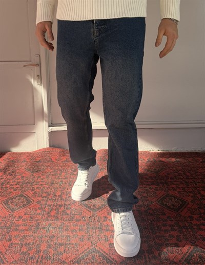 Keps Düz Lacivert Baggy Jean