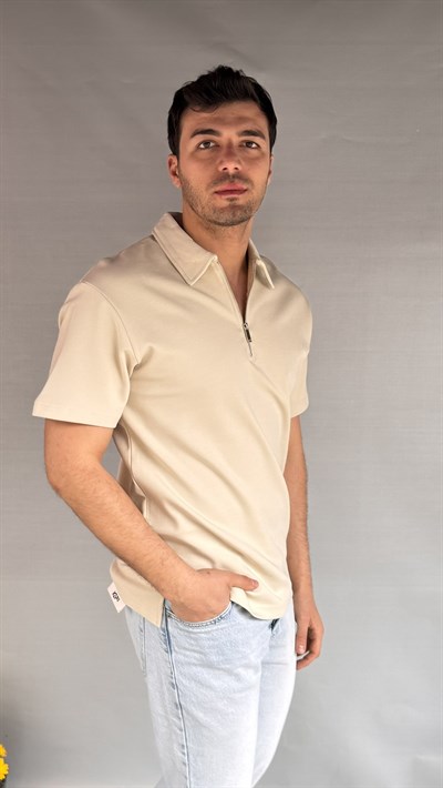 Keps Fermuarlı T-shirt