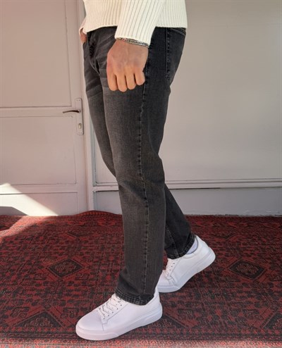 Keps Parmak Yıkamalı Antrasit Regular Jean