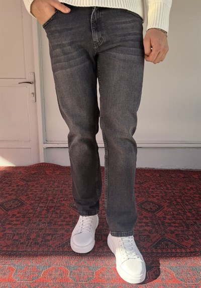Keps Parmak Yıkamalı Antrasit Regular Jean