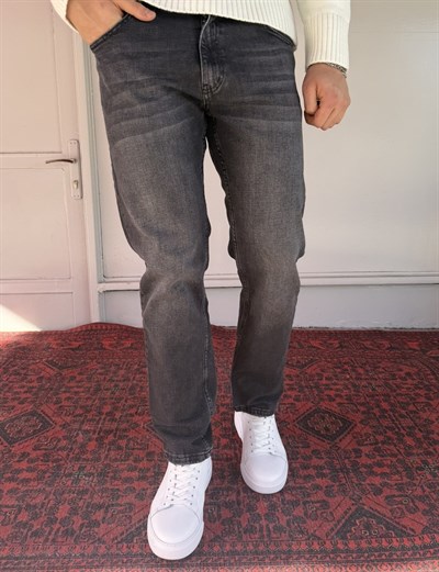 Keps Parmak Yıkamalı Antrasit Regular Jean