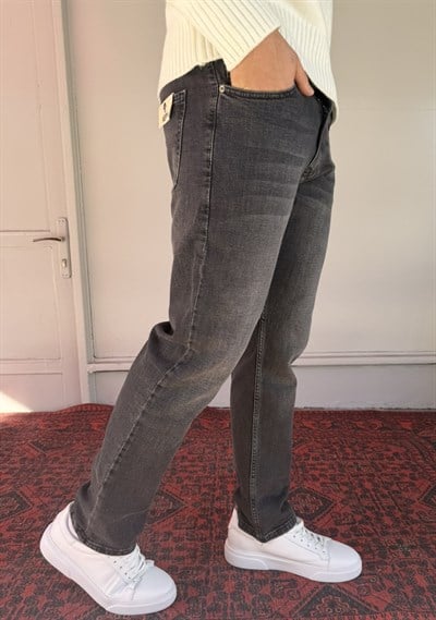 Keps Parmak Yıkamalı Antrasit Regular Jean
