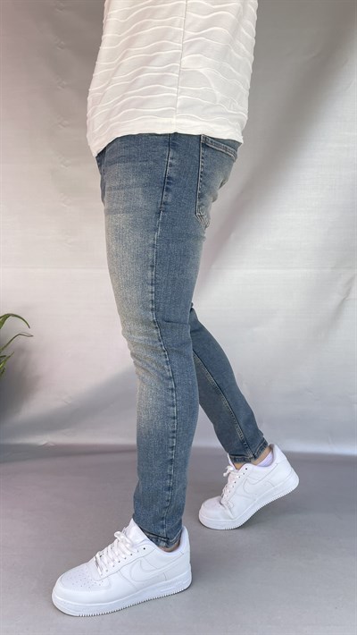 Keps Yeşil Yıkamalı Skinny Jean
