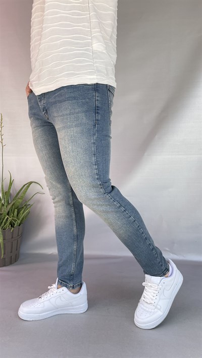 Keps Yeşil Yıkamalı Skinny Jean