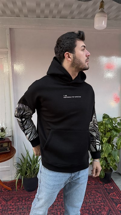 Kol Nakış Detaylı Sweatshirt