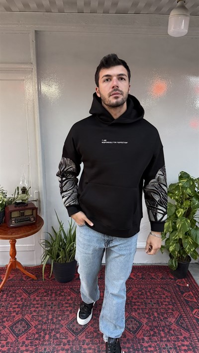 Kol Nakış Detaylı Sweatshirt
