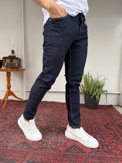 Casual Men Midnight Skinny Fit Lacivert Jean Pantolon