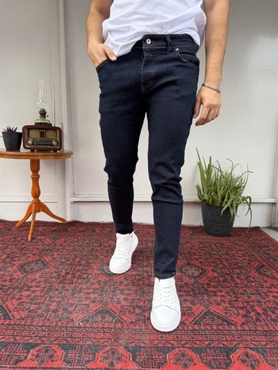 Casual Men Midnight Skinny Fit Lacivert Jean Pantolon