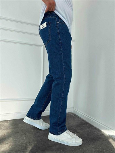 Koyu Mavi Baggy Jean