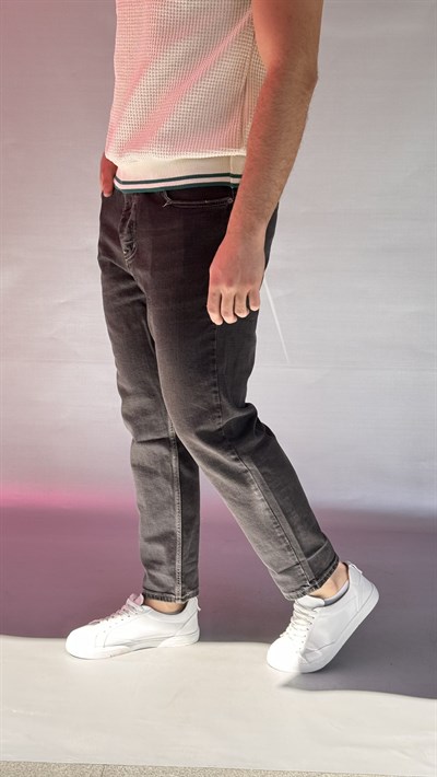Likralı Koyu Kahve Boyfriend Pantolon