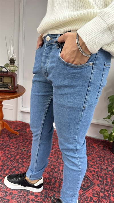 Martin Düz Mavi SkinnyFit Jean