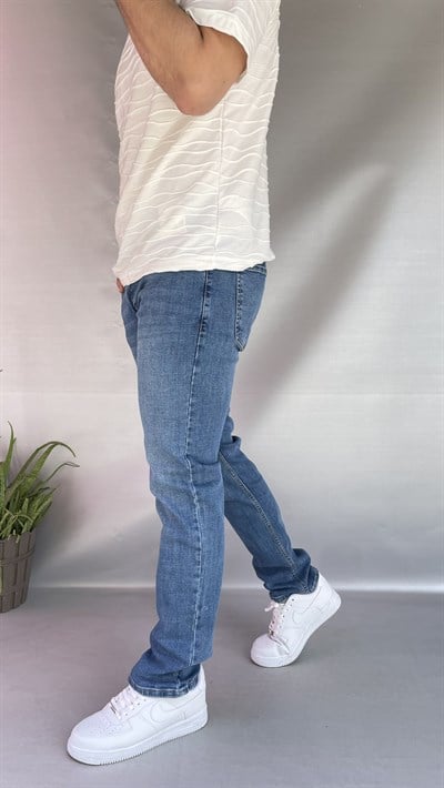 Martin Düz Mavi Slim Fit Jean