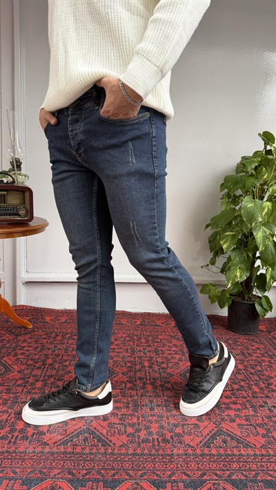 Martin Lacivert Tırnaklı SkinnyFit Jean