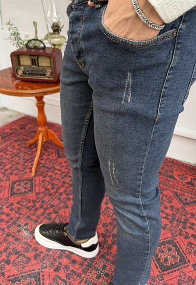 Martin Lacivert Tırnaklı SkinnyFit Jean