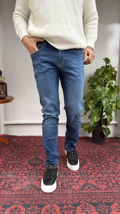 Martin Lacivert Yıkamalı SlimFit Jean