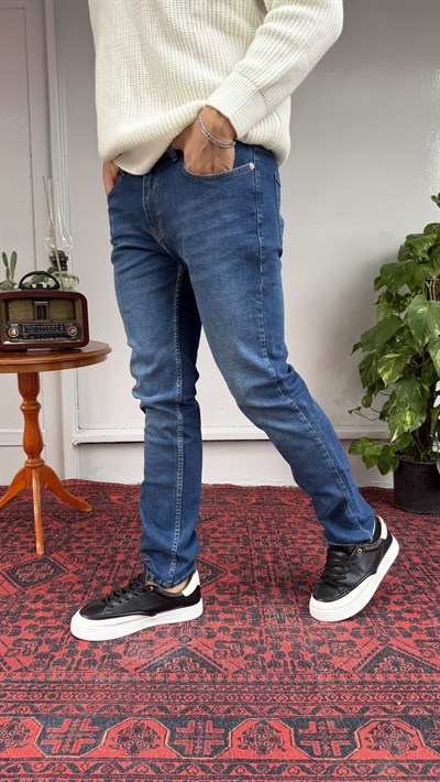 Martin Lacivert Yıkamalı SlimFit Jean