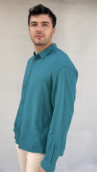Oversize Keten Gömlek 4863