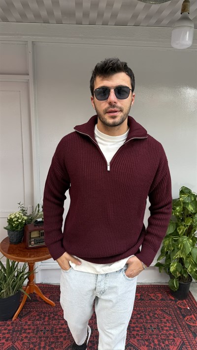Retro Yarım Fermuar