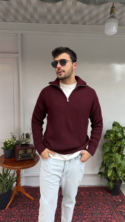 Retro Yarım Fermuar