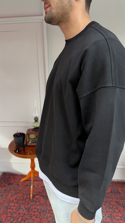 Şardonsuz Oversize Basic Sweat