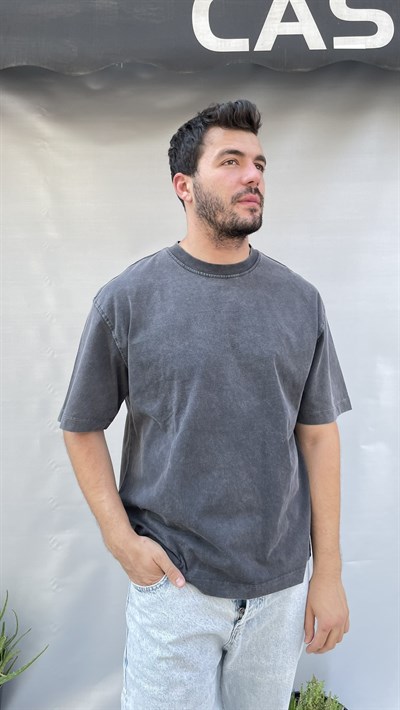 Sırt Yazı Nakış Oversize T-shirt