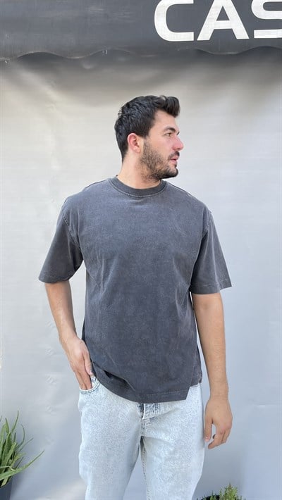 Sırt Yazı Nakış Oversize T-shirt