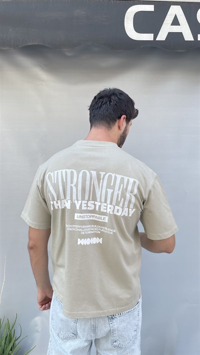Stronger Sırt Baskı Oversize T-shirt