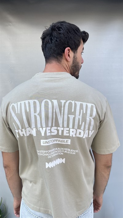 Stronger Sırt Baskı Oversize T-shirt